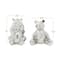 CosmoLiving by Cosmopolitan Set of 2 Silver Ceramic Sculpture 8", 7"